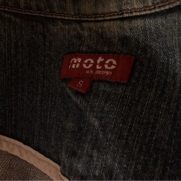 Moto denim jacket, size small - Picture 4 of 4